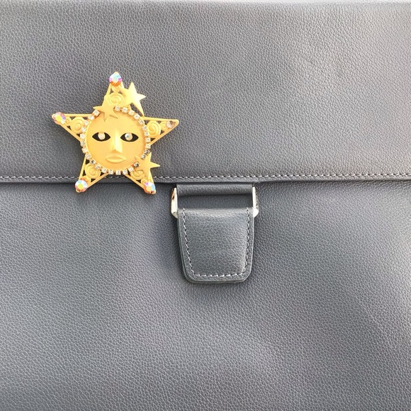 Narciso Rodriguez Leather Messenger with Shoulder Strap - Shows Damage - Picture 8 of 16